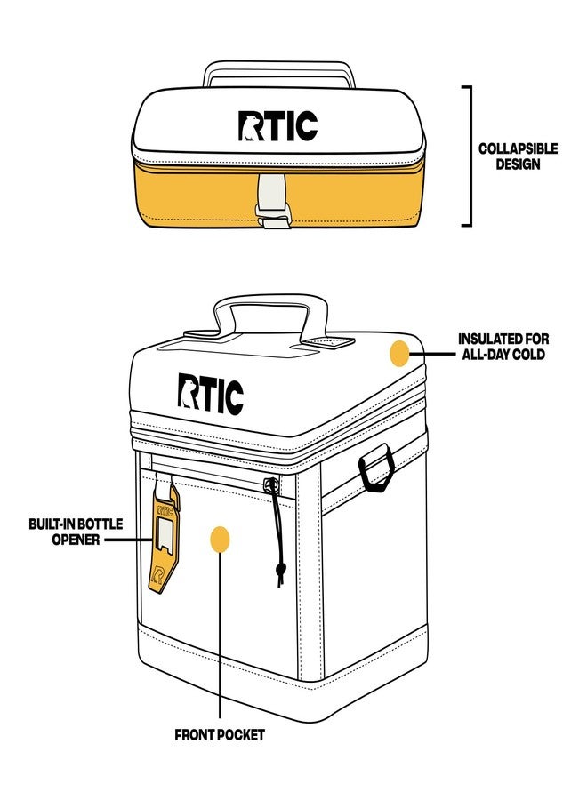 RTIC 15 Can Everyday Cooler, Soft Sided Portable Insulated Cooling for Lunch, Beach, Drink, Beverage, Travel, Camping, Picnic, for Men and Women, Black - Image 5